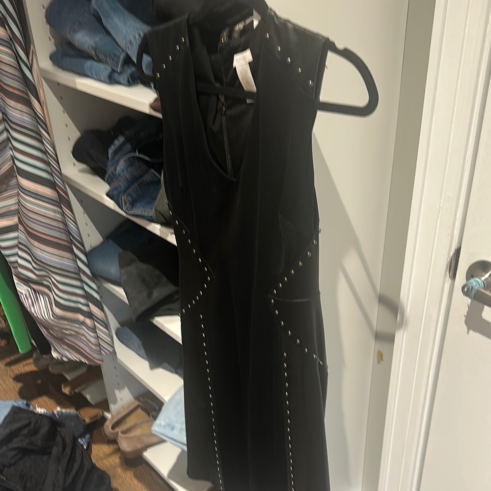 Black Studded Sleeveless Dress
